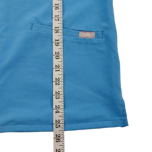 Figs Womens Scrub Top XS Blue Casma V-Neck Short Sleeve Work Uniform Utility - Picture 10 of 12
